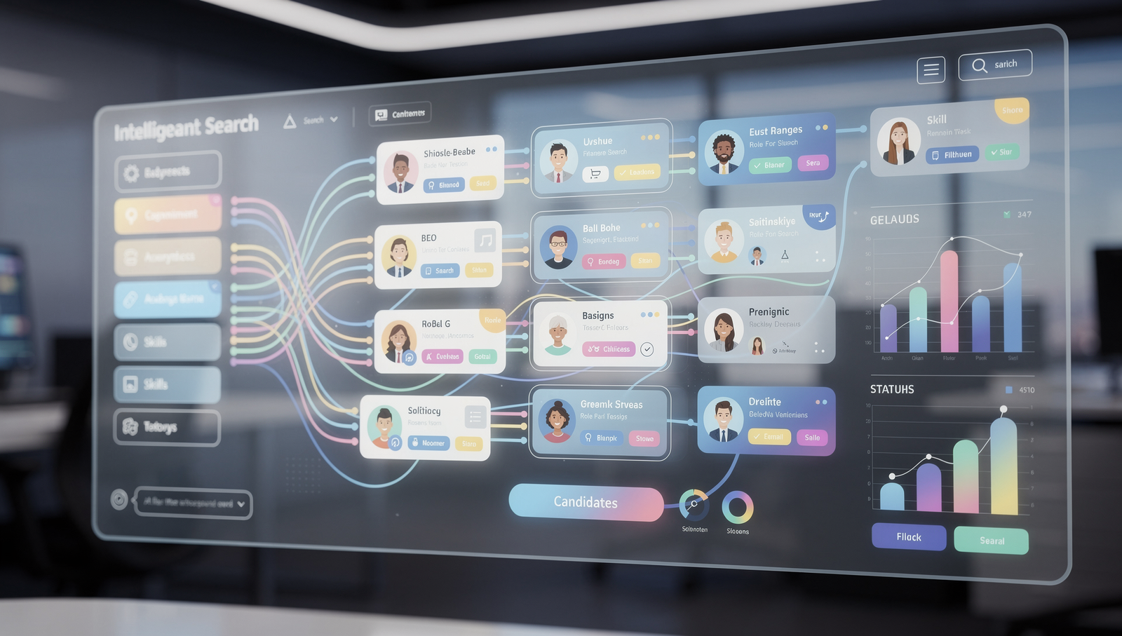 AI-powered intelligent candidate search and workforce matching interface